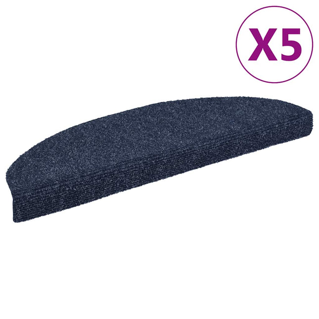 trappemåtter selvklæbende 5 stk. 65x21x4 cm blå halvrund store