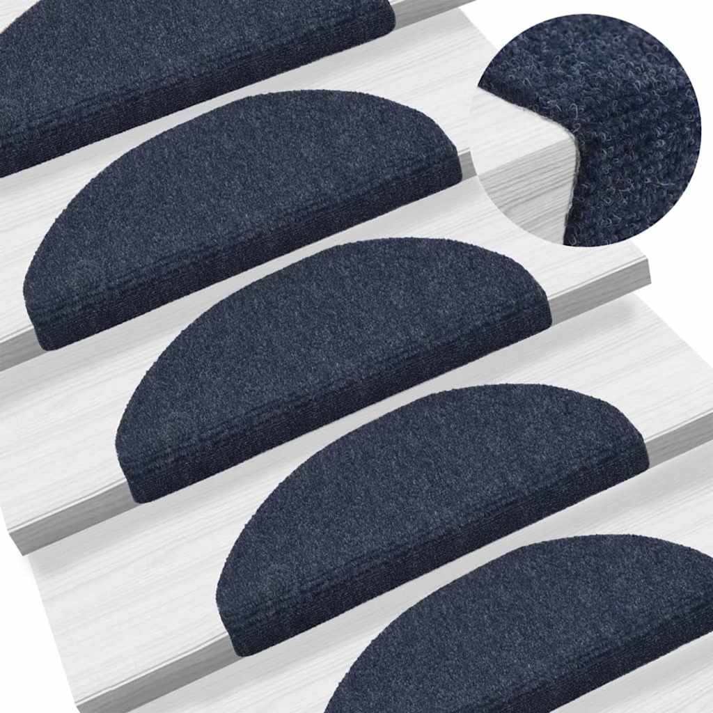 trappemåtter selvklæbende 10 stk. 65x21x4 cm blå halvrund store