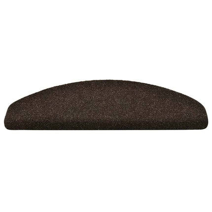 trappemåtter selvklæbende 10 stk. 65x21x4 cm mørkebrune halvrund store