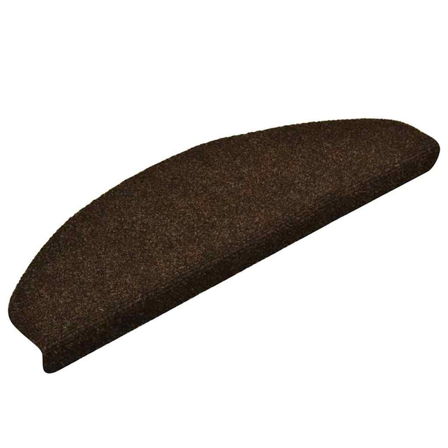 trappemåtter selvklæbende 10 stk. 65x21x4 cm brune halvrund store