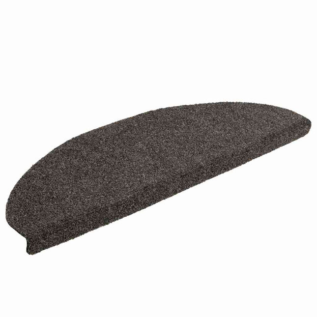 trappemåtter selvklæbende 5 stk. 65x21x4 cm antracit halvrund store