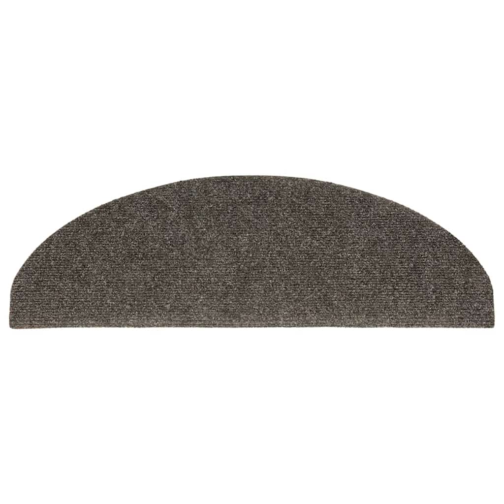 trappemåtter selvklæbende 5 stk. 65x21x4 cm antracit halvrund store