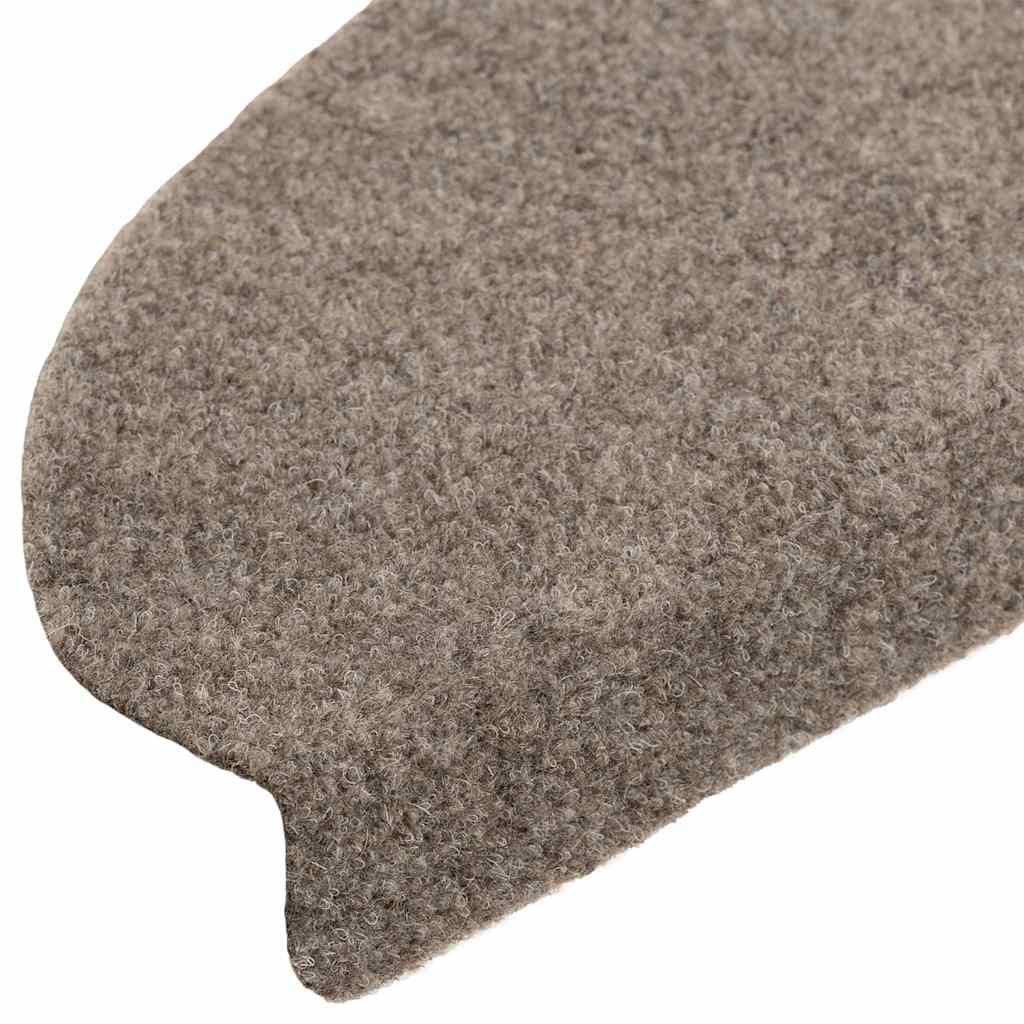 trappemåtter selvklæbende 5 stk. 65x21x4 cm beige halvrund store