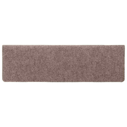 trappemåtter selvklæbende 10 stk. 65x21x4 cm lysebrun rektangulære kant