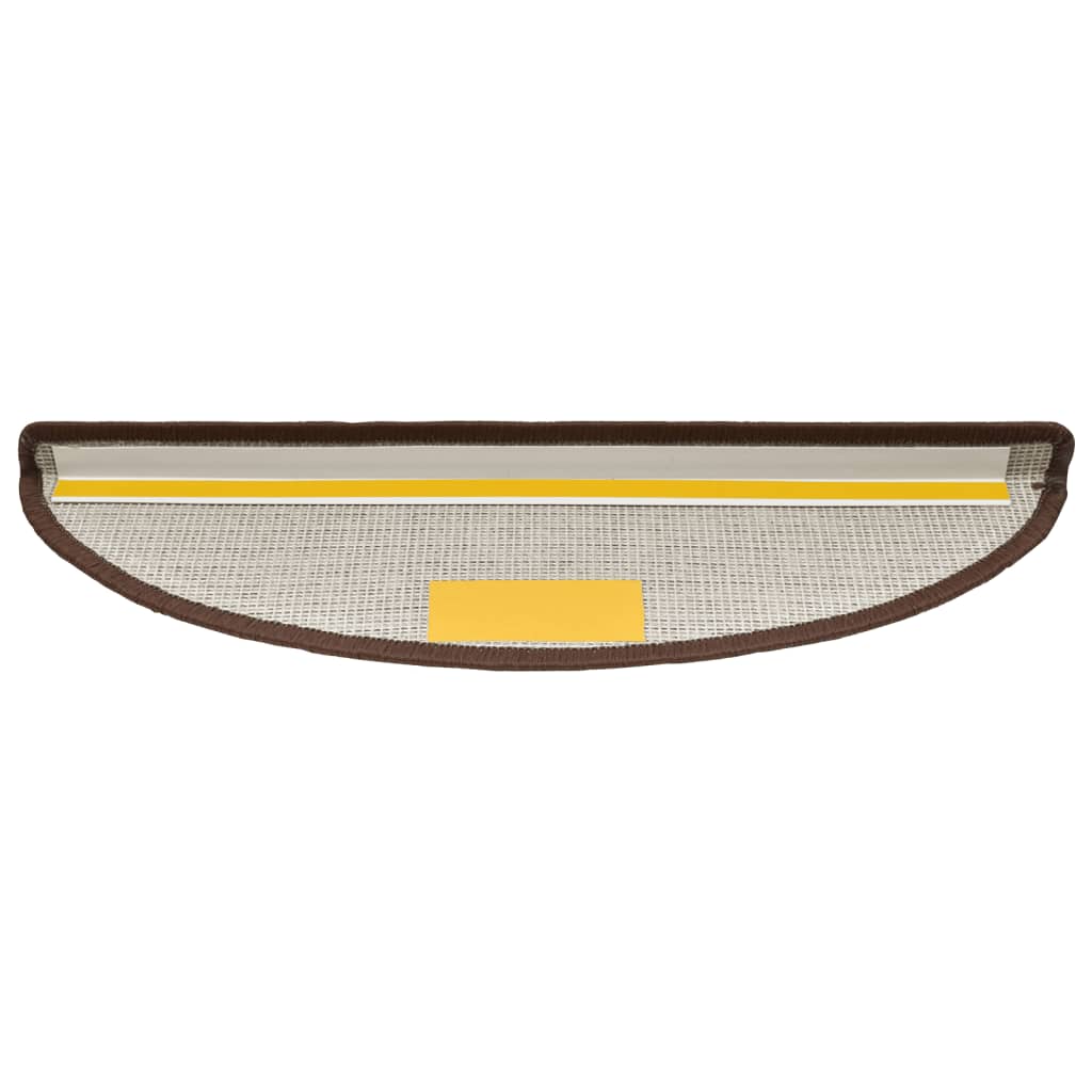 trappemåtter 10 stk. 56x17x3 cm kaffebrune halvrund