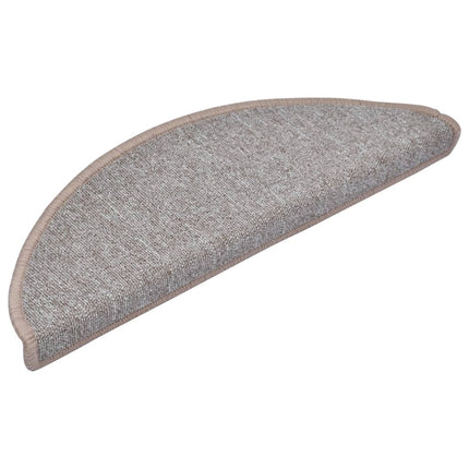 trappemåtter 10 stk. 65x24x4 cm lysebrune halvrund store