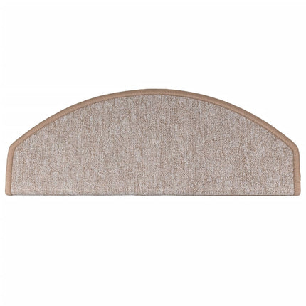 trappemåtter 10 stk. 65x24x4 cm lysebrune halvrund store
