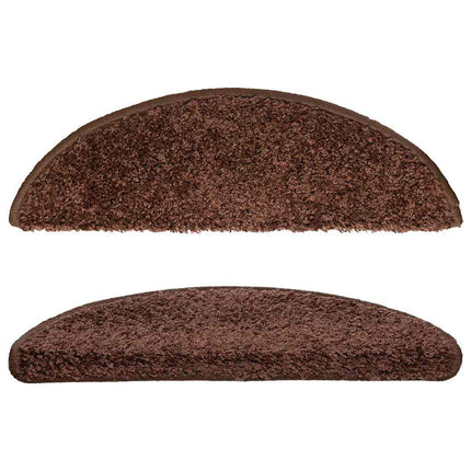 trappemåtter 10 stk. 56x17x3 cm brune halvrunde