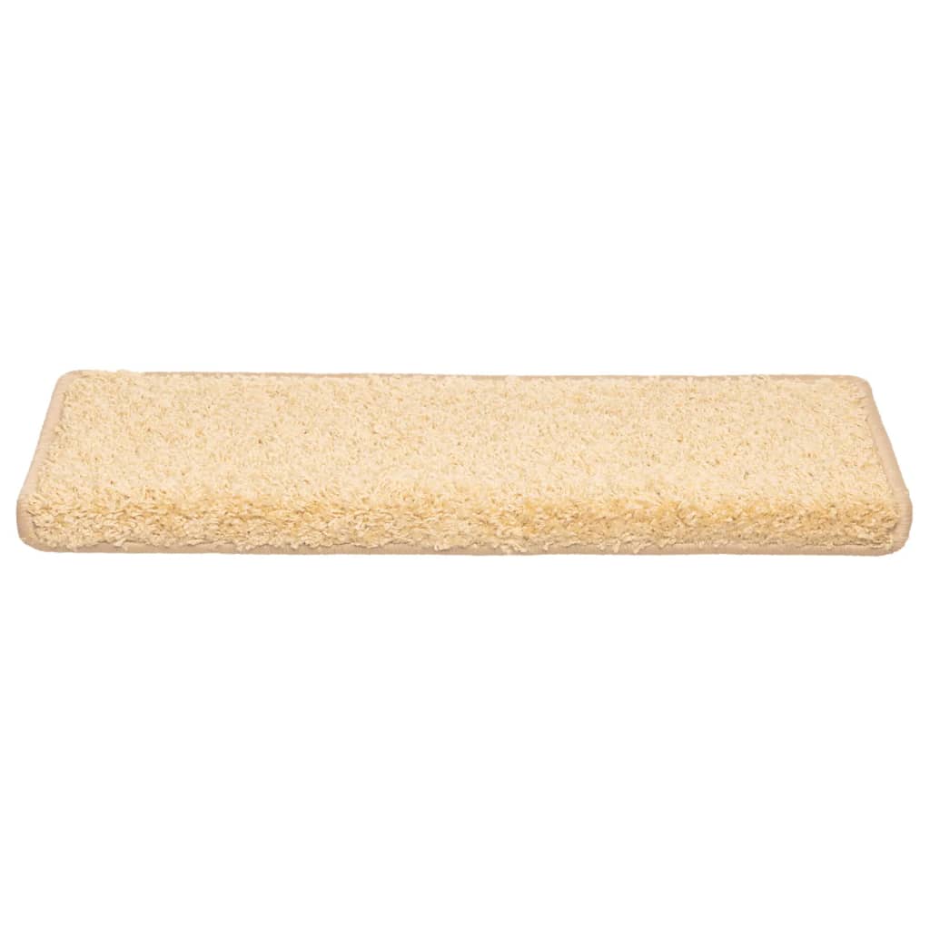 trappemåtter 10 stk. 65x21x4 cm cremefarvede rektangulære kanter