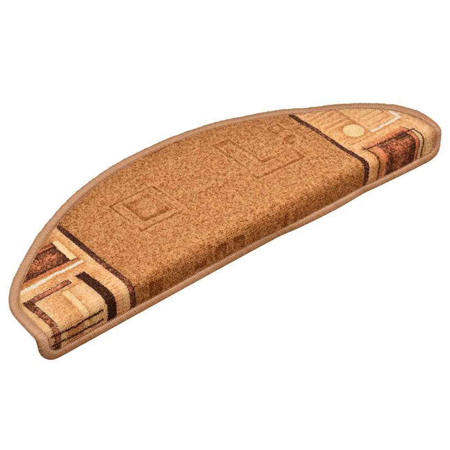 selvklæbende trappemåtter 5 stk. 65x21x4 cm beige