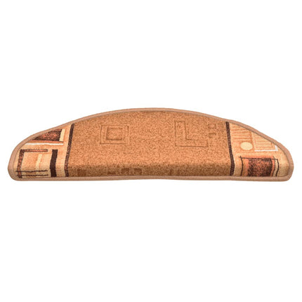 selvklæbende trappemåtter 5 stk. 65x21x4 cm beige