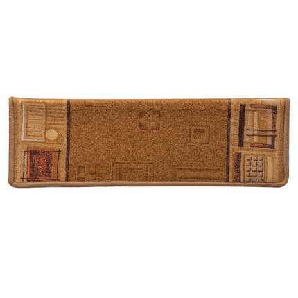 selvklæbende trappemåtter 10 stk. 65x21x4 cm beige