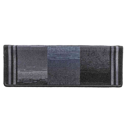 selvklæbende trappemåtter 10 stk. 65x21x4 cm sort og grå