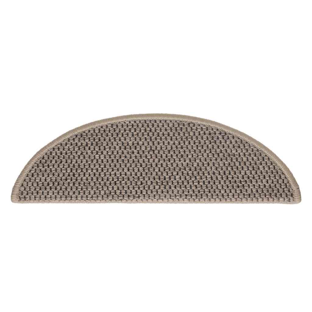 selvklæbende trappemåtter 15 stk. 56x17x3 cm sisal-look beige