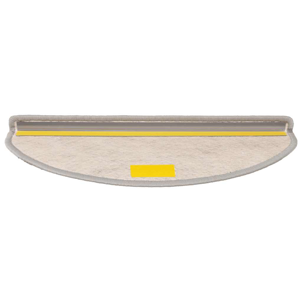 selvklæbende trappemåtter 15 stk. 65x21x4 cm sisal-look sølv