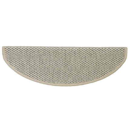 selvklæbende trappemåtte 15 stk. 65x21x4 cm sisal-look lysegrøn