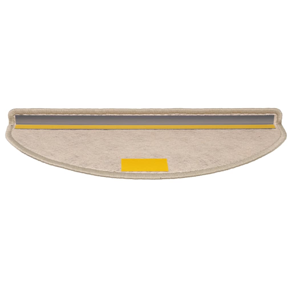 selvklæbende trappemåtter 15 stk. 65x21x4 cm sisal-look beige