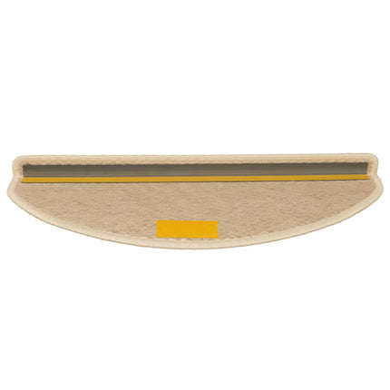 selvklæbende trappemåtter 15 stk. 65x21x4 cm sisal-look creme
