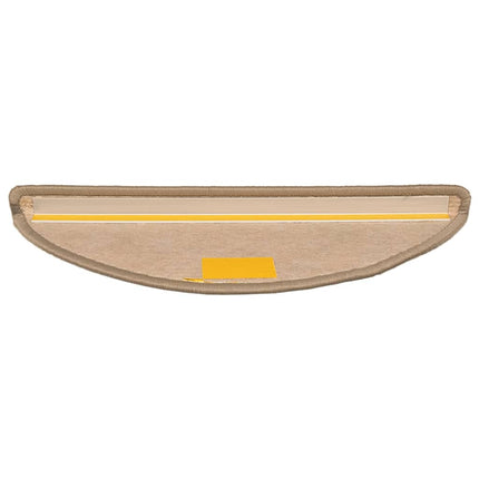 trappemåtter 15 stk. 56x17x3 cm mørkebeige halvrunde