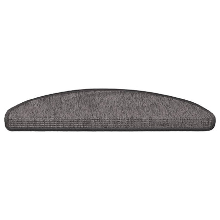trappemåtter 15 stk. 65 x 21 x 4 cm beige og grå halvrunde store
