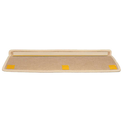 trappemåtter 15 stk. 65x21x4 cm lys beige rektangulær kant