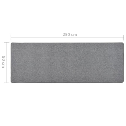 tæppeløber 80x250 cm mørkegrå