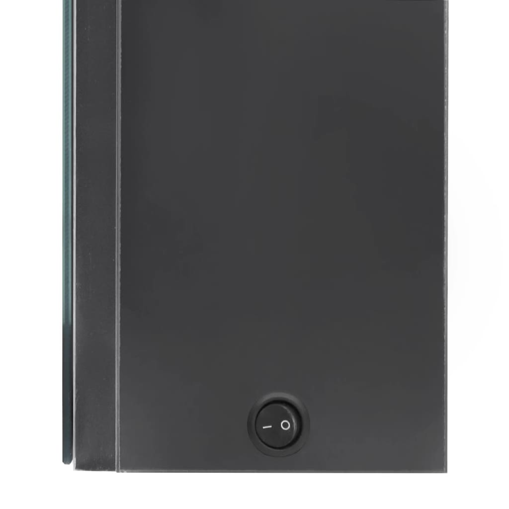 badeværelsesskab med spejl + LED-lys 50x13x70 cm grå