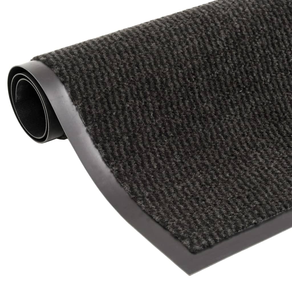 dørmåtte 60x150 cm tuftet sort billede