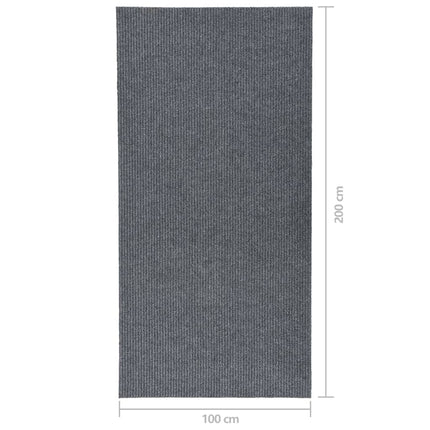 snavsbestandig tæppeløber 100x200 cm grå