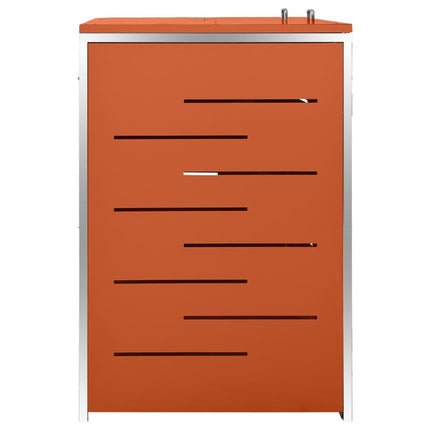 dobbelt skraldespandsskjuler 138x77,5x115 cm rustfrit stål