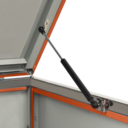 tredobbelt skraldespandsskjuler 207x77,5x115 cm rustfrit stål