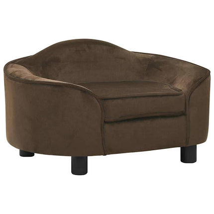 hundesofa 67x47x36 cm plys brun