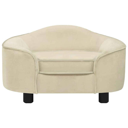 hundesofa 67x47x36 cm plys cremefarvet