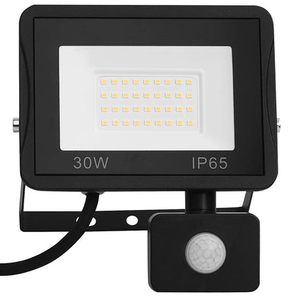 LED-projektør med sensor 30 W varm hvid