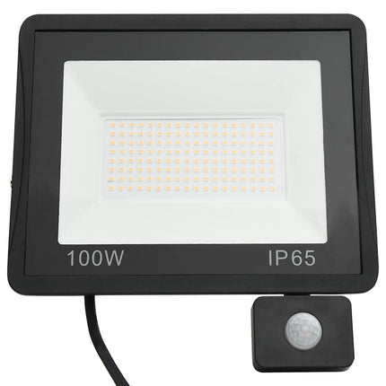 LED-projektør med sensor 100 W varm hvid