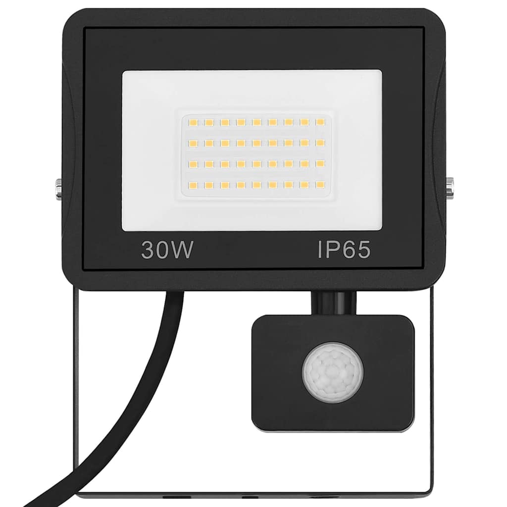LED-projektør med sensor 30 W kold hvid