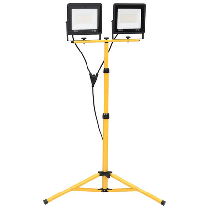 LED-projektør med stativ 2x100 W kold hvid