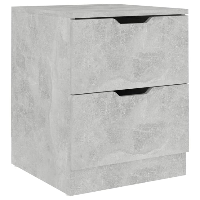 sengebord 40x40x50 cm konstrueret træ betongrå
