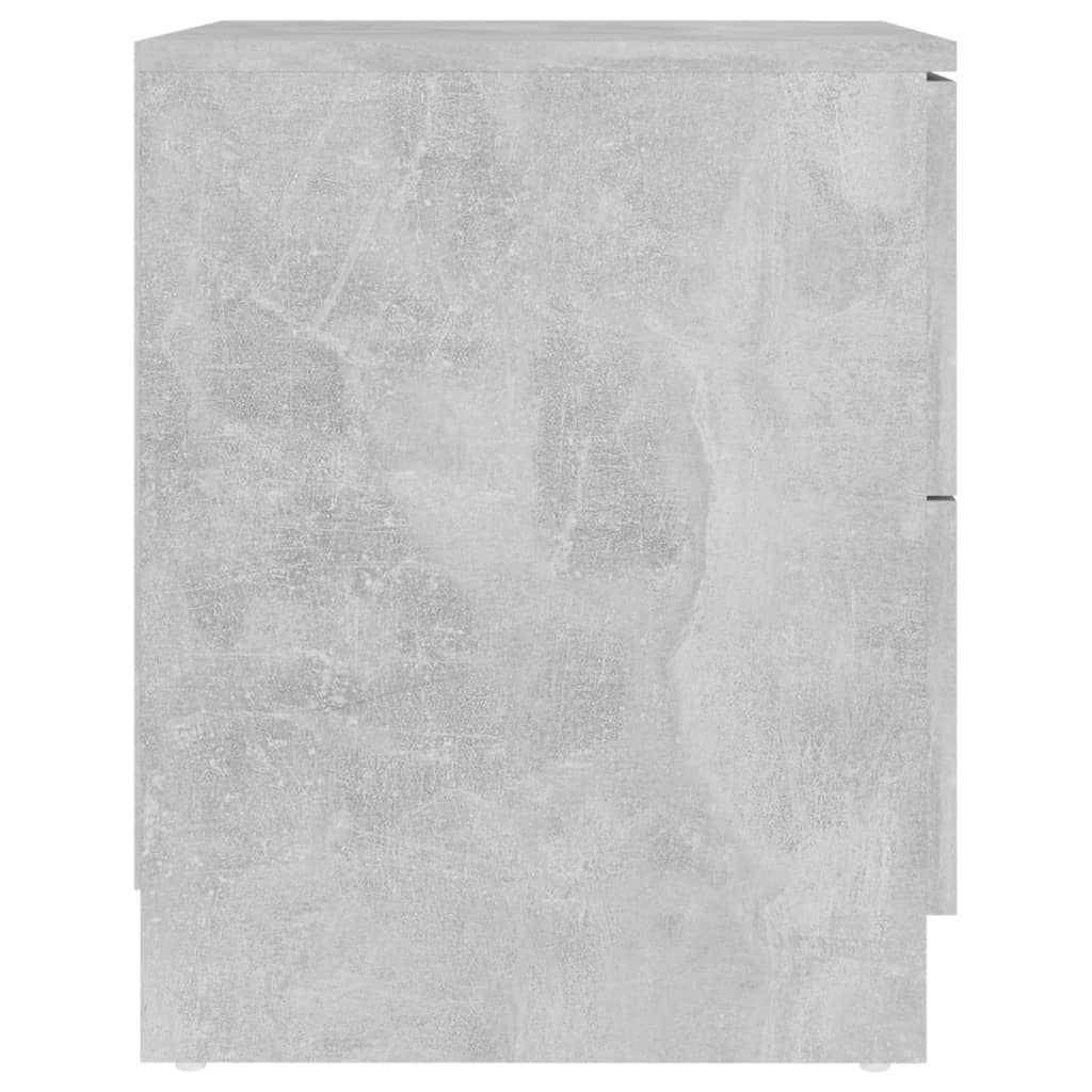 sengebord 40x40x50 cm konstrueret træ betongrå