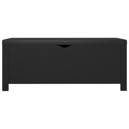 opbevaringskasse med hynde 105x40x45 cm konstrueret træ sort