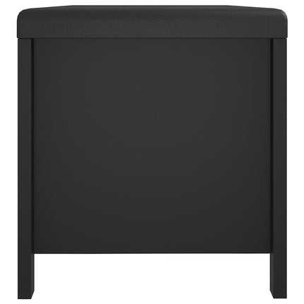 opbevaringskasse med hynde 105x40x45 cm konstrueret træ sort