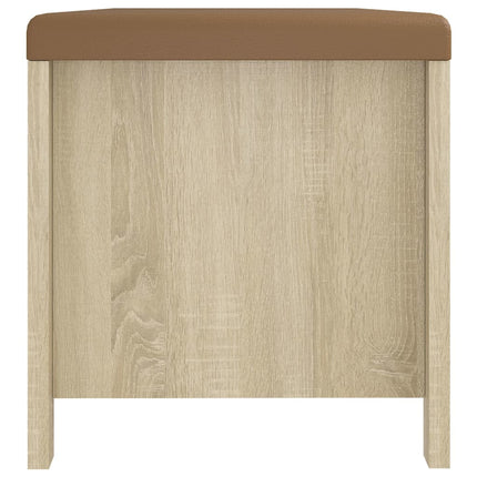 opbevaringskasse m. hynde 105x40x45cm konstrueret træ sonoma-eg
