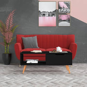 sofabord 100x49,5x43 cm konstrueret træ sort