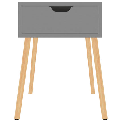 sengeborde 2 stk. 40x40x56 cm konstrueret træ grå