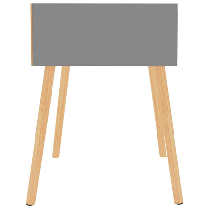 sengeborde 2 stk. 40x40x56 cm konstrueret træ grå
