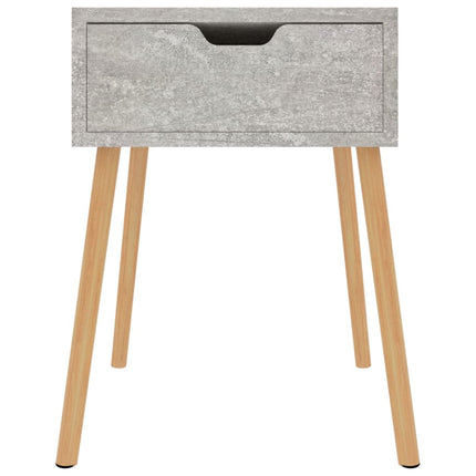 sengebord 40x40x56 cm konstrueret træ betongrå