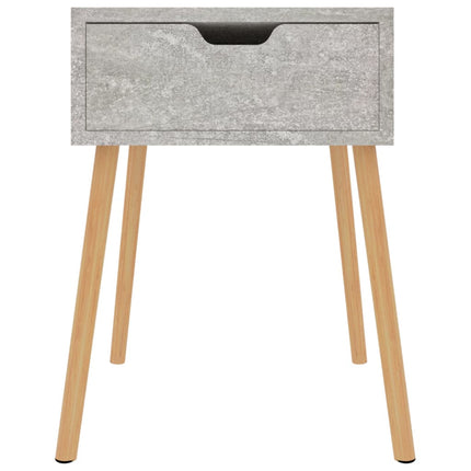sengeborde 2 stk. 40x40x56 cm konstrueret træ betongrå
