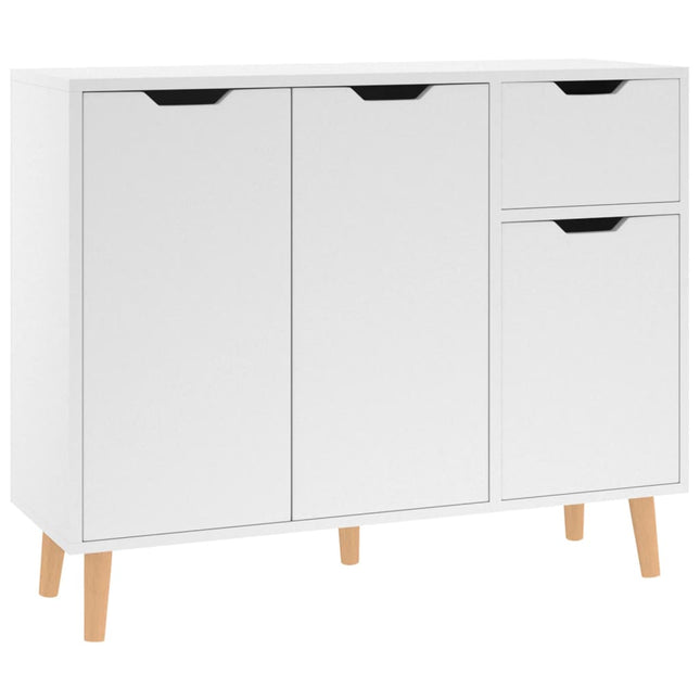 skænk 90x30x72 cm konstrueret træ hvid