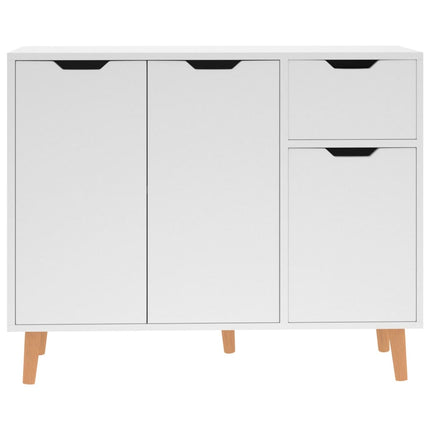 skænk 90x30x72 cm konstrueret træ hvid