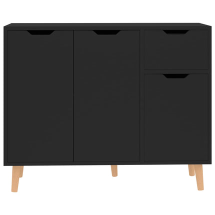 skænk 90x30x72 cm konstrueret træ sort